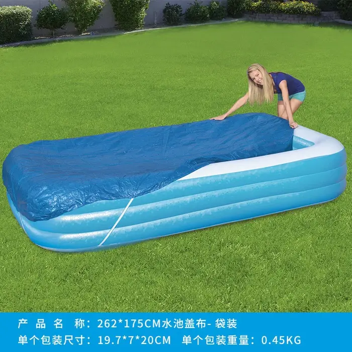 Couverture de piscine rectangulaire gonflable 103x69 pouces, 120x72 pouces, anti-poussière, forte ré