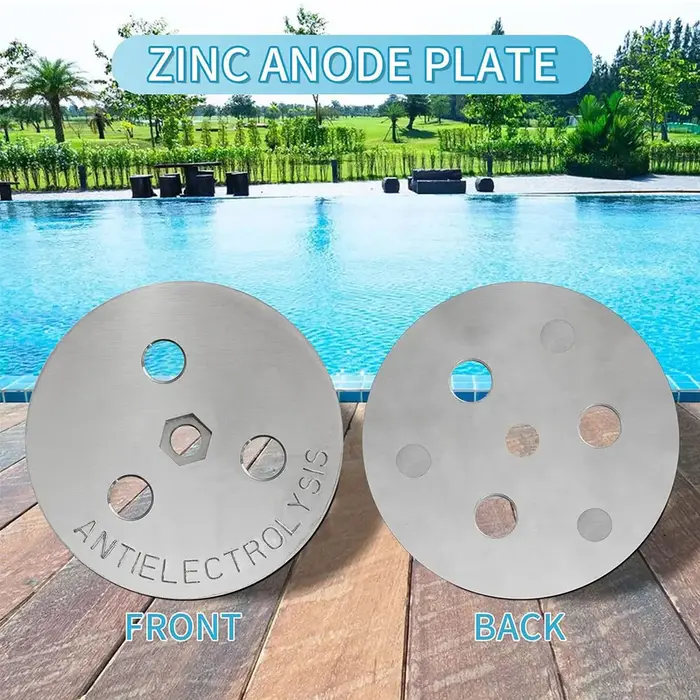Anode en zinc lestée pour panier de skimmer de piscine à système salin