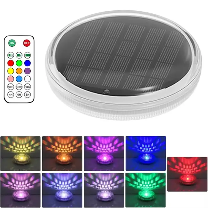 Lumières solaires flottantes pour piscine, projecteur de piscine à couleur changeante RGB, LED étanc