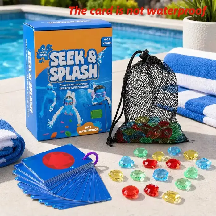 Jouets de piscine Skillmatics comprenant 64 pierres précieuses colorées