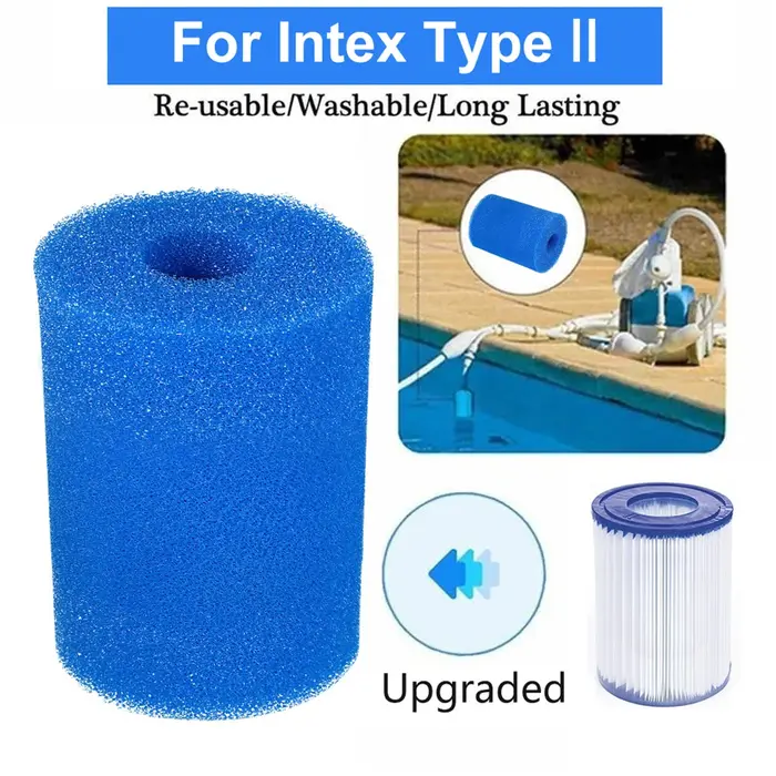 Filtre supporter ficateur de piscine réutilisable pour Intex Type I/II/VI/D