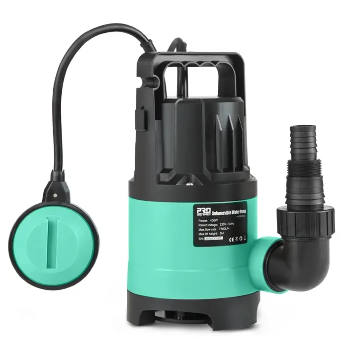 Pompe à eau Submersible 400W 7500L/H utilitaire thermoplastique électrique Portable transfert piscine étang vidange