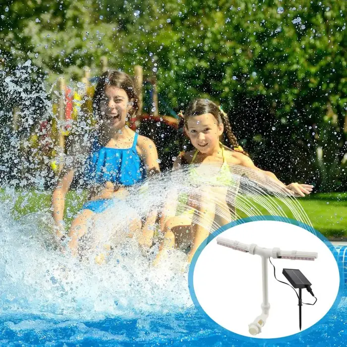 Fontaine de piscine solaire avec effets