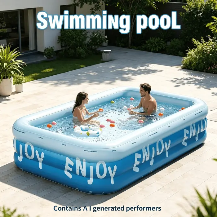 Piscine Épaisse Grande Taille pour Intérieur et Extérieur