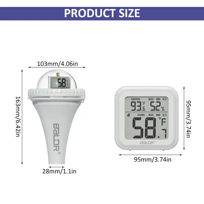 Thermomètre numérique pour piscine