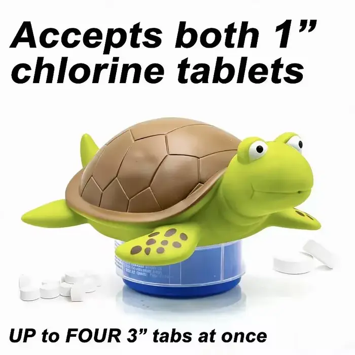 Distributeur de chlore flottant grande capacité en forme de tortue