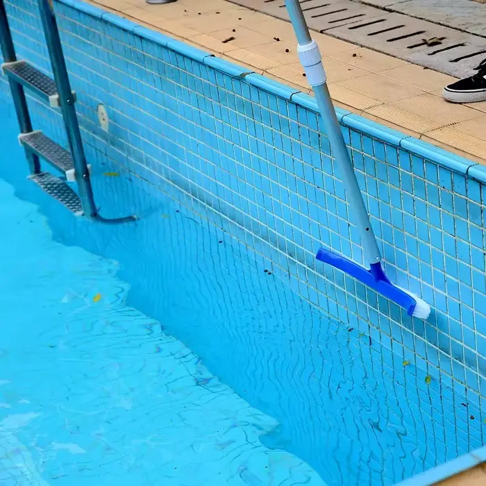 Poignée de brosse de piscine bleue de 18 pouces