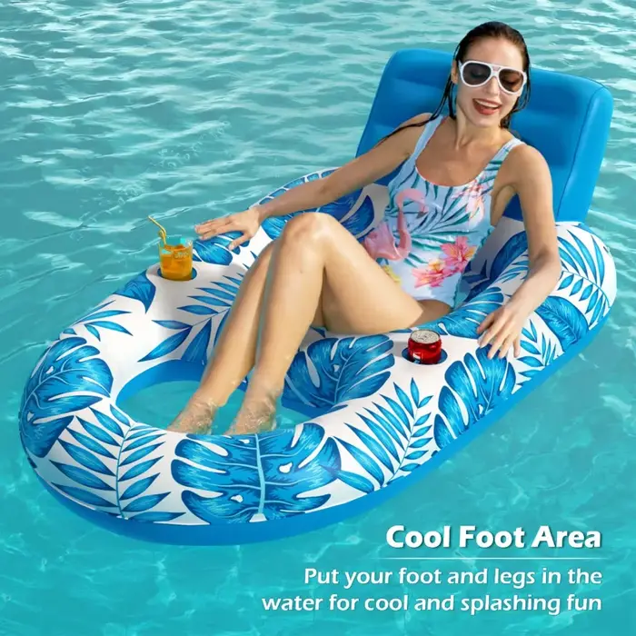 Bouée gonflable pour adulte - Chaise longue flottante pour piscine